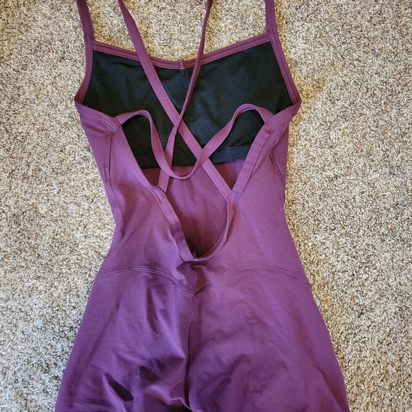 Bombshell Sportswear Sculpted Bodysuit Shorts - Purple L - Picture 2 of 8